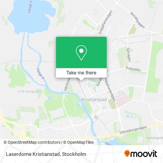 Laserdome Kristianstad map