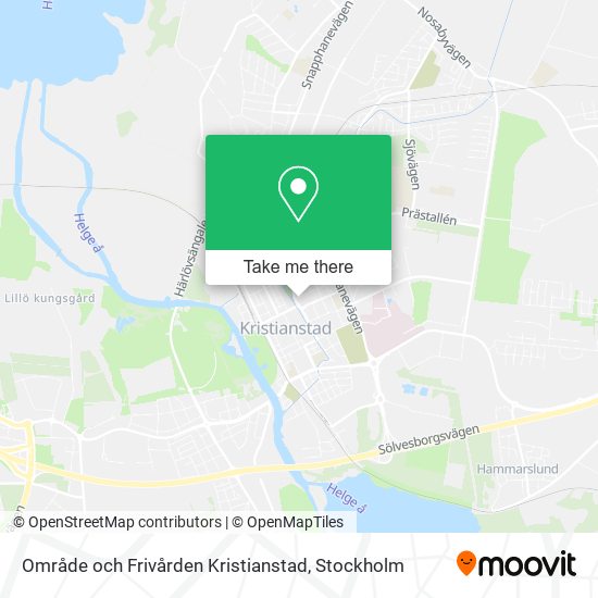 Område och Frivården Kristianstad map