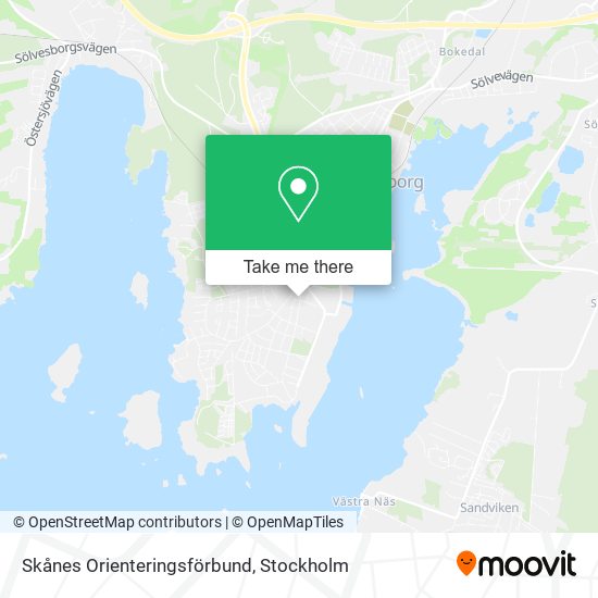 Skånes Orienteringsförbund map