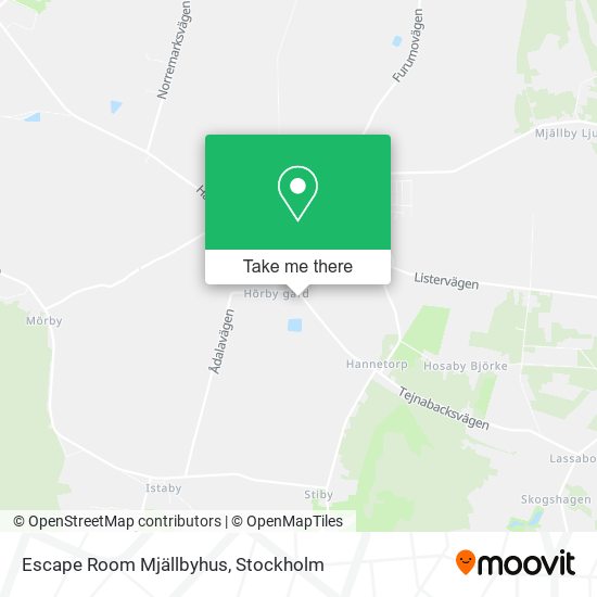 Escape Room Mjällbyhus map