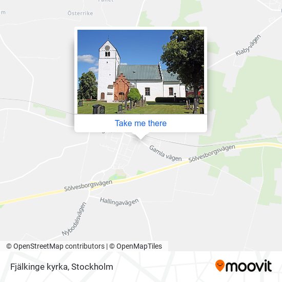 Fjälkinge kyrka map