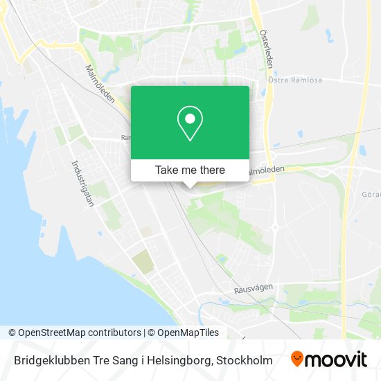 Bridgeklubben Tre Sang i Helsingborg map