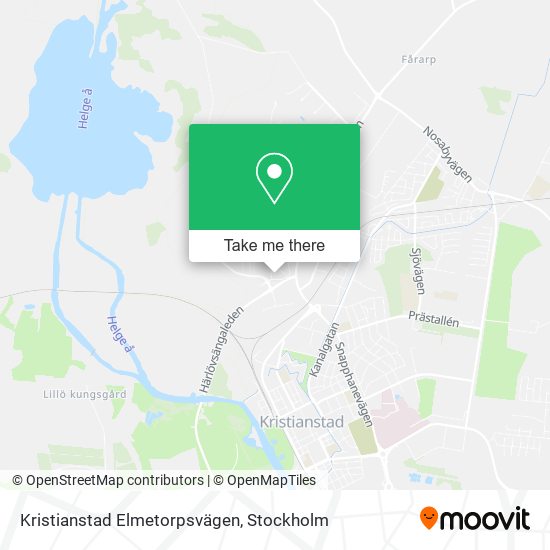 Kristianstad Elmetorpsvägen map