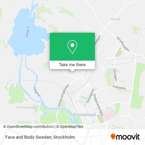 Face and Body Sweden map