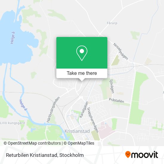 Returbilen Kristianstad map