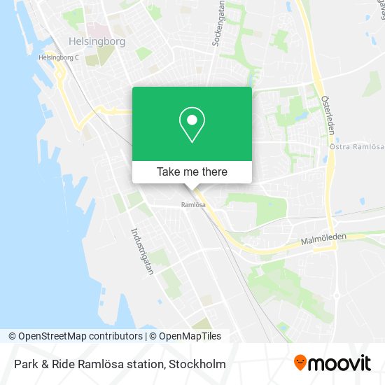 Park & Ride Ramlösa station map