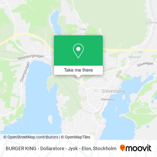 BURGER KING - Dollarstore - Jysk - Elon map