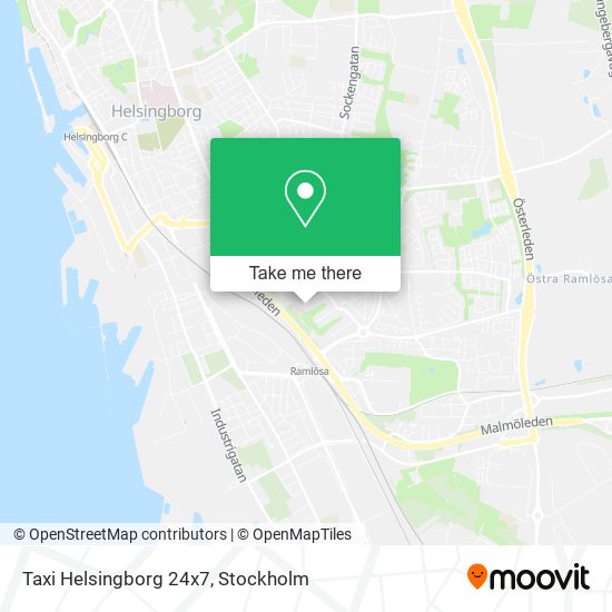 Taxi Helsingborg 24x7 map