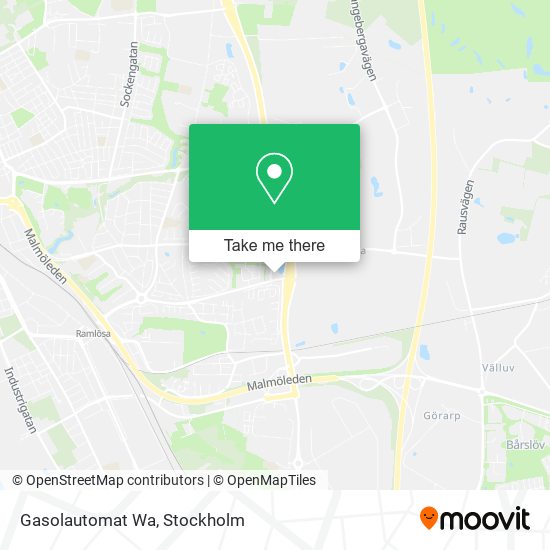 Gasolautomat Wa map