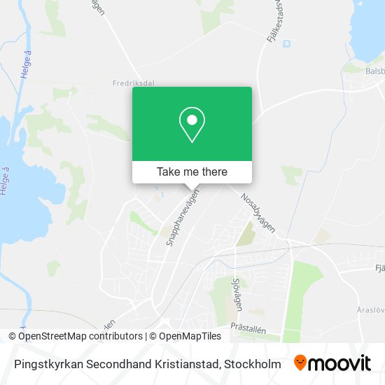 Pingstkyrkan Secondhand Kristianstad map