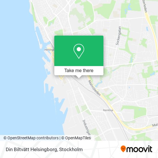 Din Biltvätt Helsingborg map