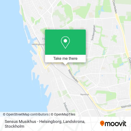 Sensus Musikhus - Helsingborg, Landskrona map