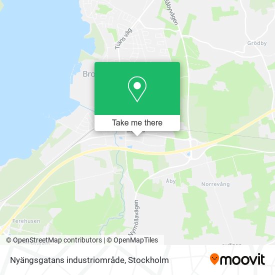 Nyängsgatans industriområde map