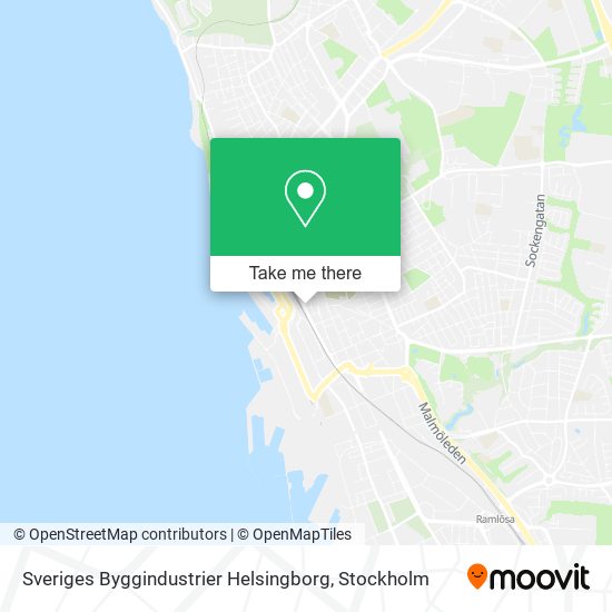 Sveriges Byggindustrier Helsingborg map