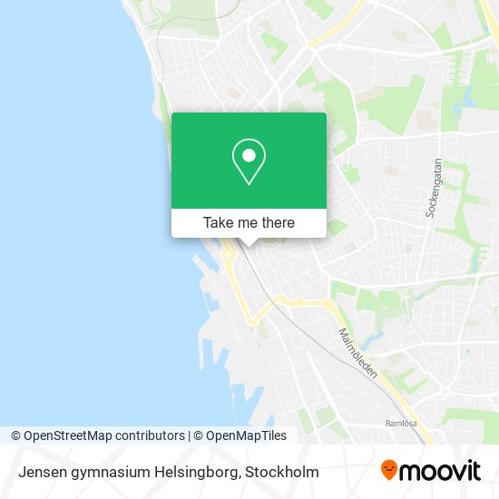 Jensen gymnasium Helsingborg map