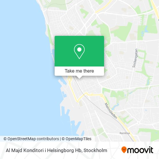 Al Majd Konditori i Helsingborg Hb map