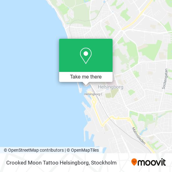 Crooked Moon Tattoo Helsingborg map