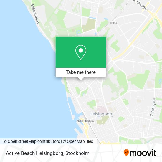 Active Beach Helsingborg map