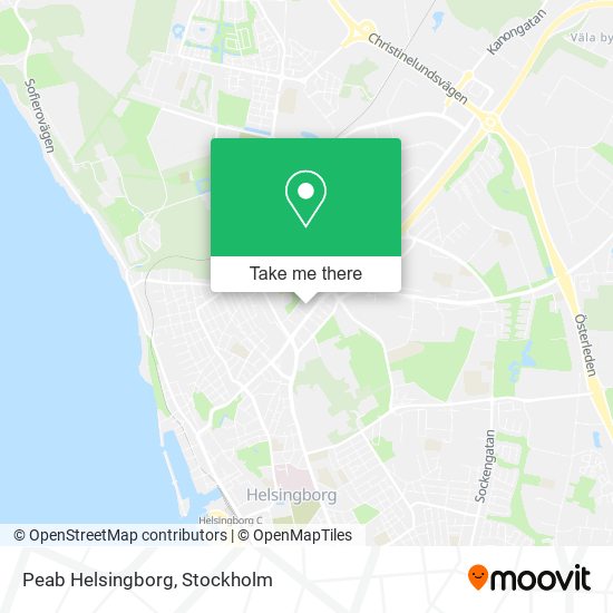 Peab Helsingborg map