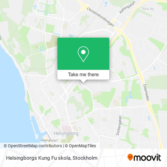 Helsingborgs Kung Fu skola map