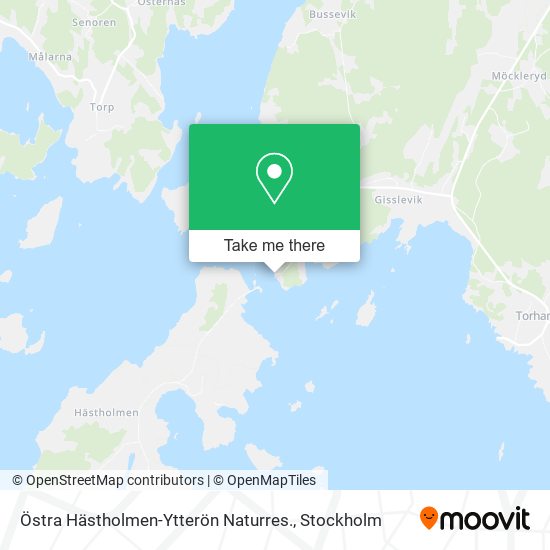 Östra Hästholmen-Ytterön Naturres. map