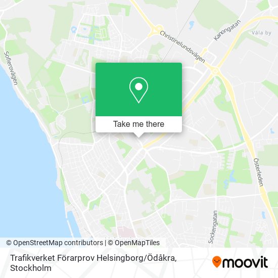 Trafikverket Förarprov Helsingborg / Ödåkra map