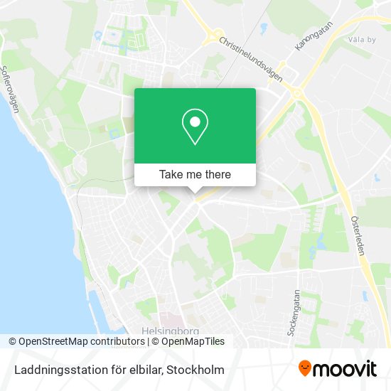 Laddningsstation för elbilar map