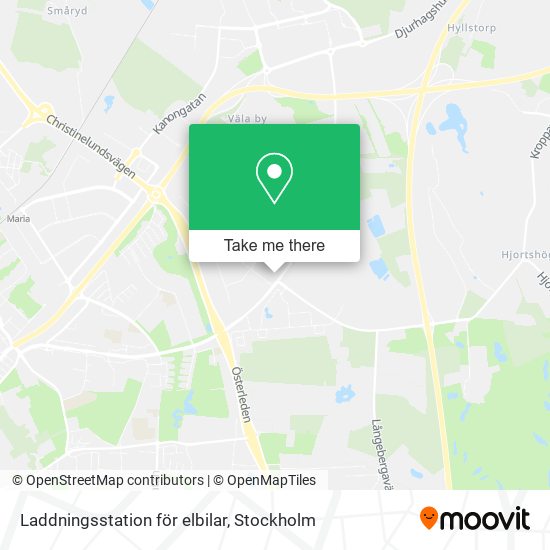 Laddningsstation för elbilar map