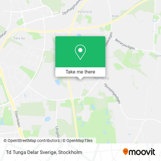 Td Tunga Delar Sverige map