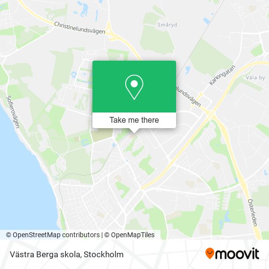 Västra Berga skola map