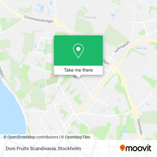 Doni Fruits Scandinavia map