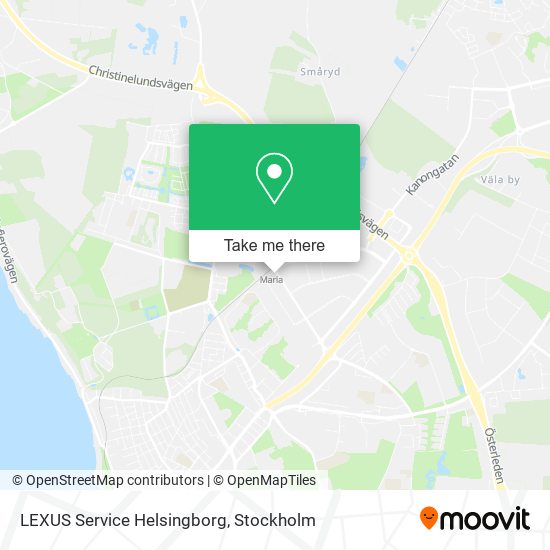 LEXUS Service Helsingborg map