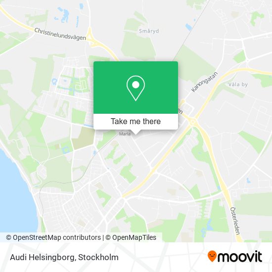 Audi Helsingborg map