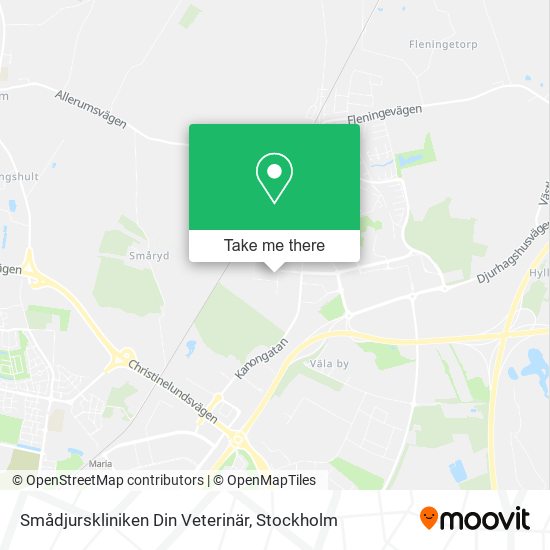 Smådjurskliniken Din Veterinär map