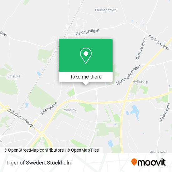 Tiger of Sweden map