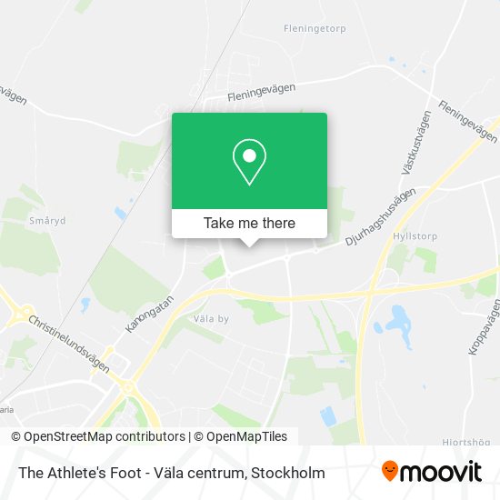 The Athlete's Foot - Väla centrum map