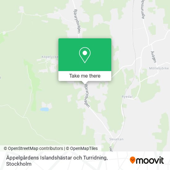Äppelgårdens Islandshästar och Turridning map