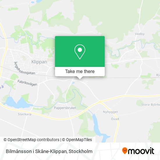 Bilmånsson i Skåne-Klippan map