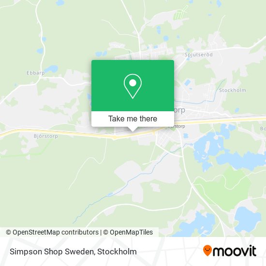 Simpson Shop Sweden map