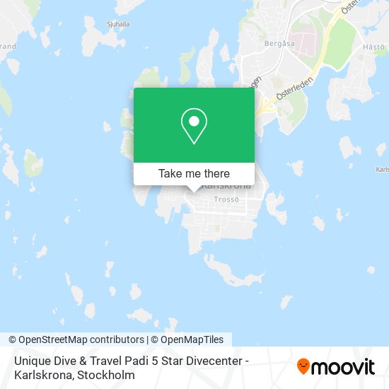 Unique Dive & Travel Padi 5 Star Divecenter - Karlskrona map