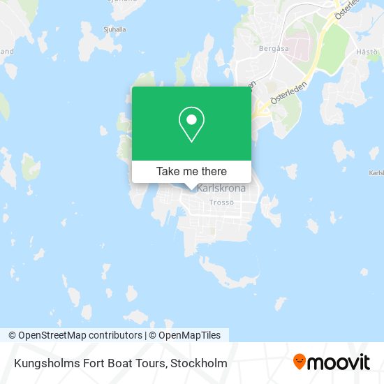 Kungsholms Fort Boat Tours map