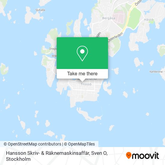 Hansson Skriv- & Räknemaskinsaffär, Sven O map