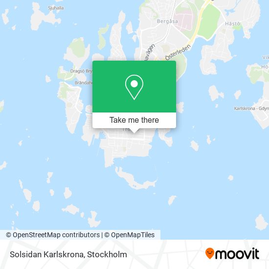 Solsidan Karlskrona map