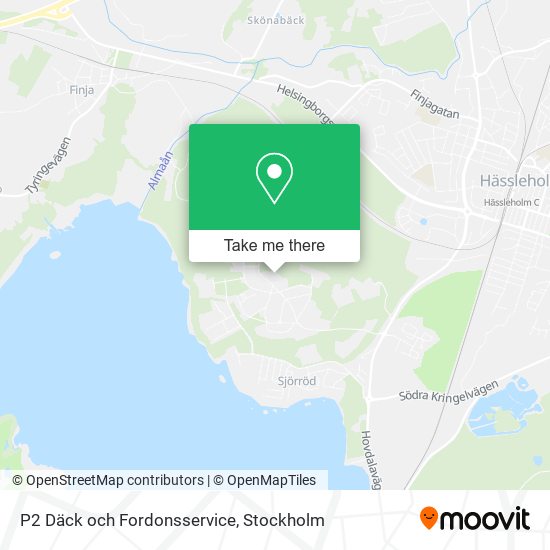 P2 Däck och Fordonsservice map