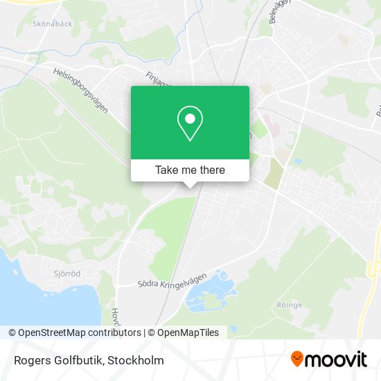 Rogers Golfbutik map