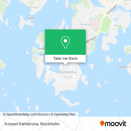 Korpen Karlskrona map