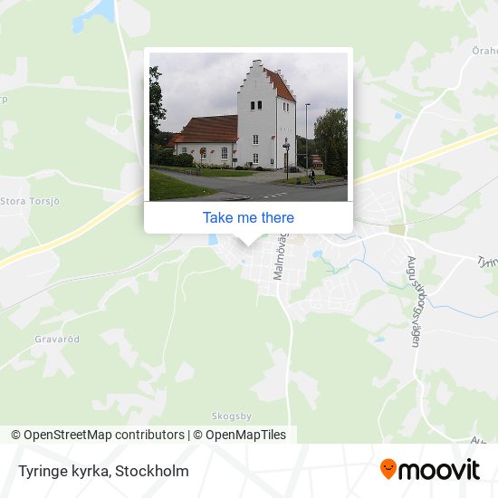 Tyringe kyrka map