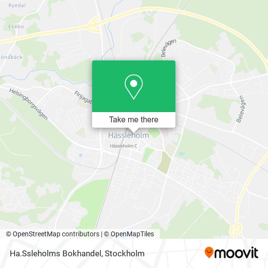 Ha.Ssleholms Bokhandel map