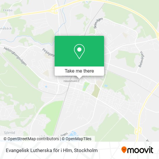 Evangelisk Lutherska för i Hlm map