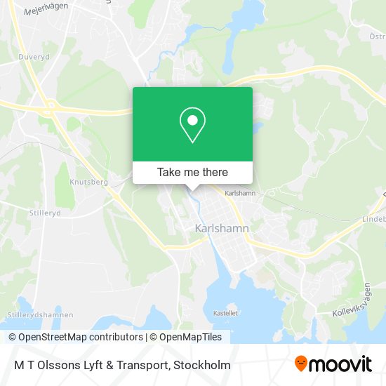 M T Olssons Lyft & Transport map